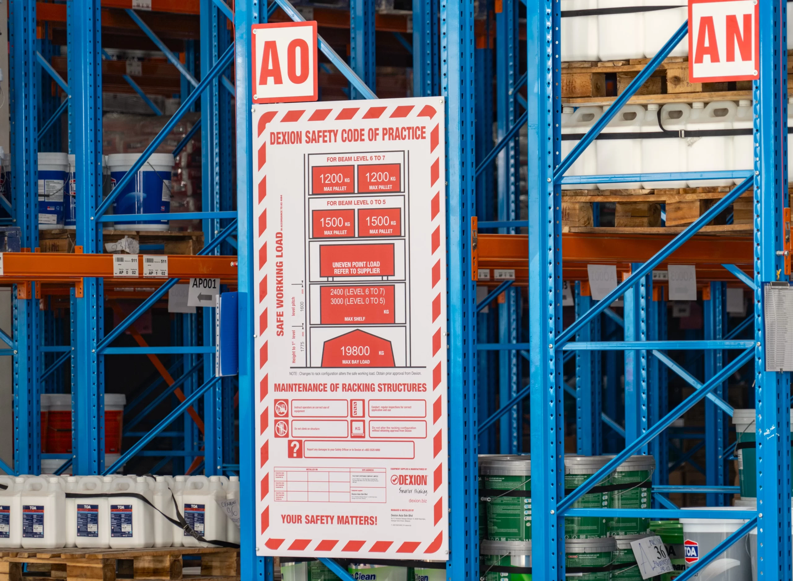 Pallet Rack Accessories - Safe Working Load Sign